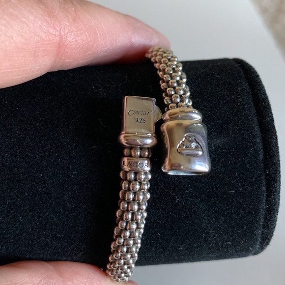 LAGOS EMBRACE Three Station Silver X Diamond Bracelet | 6mm - Picture 7 of 16